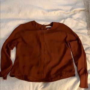 Dark Red Aritzia Blouse